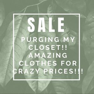 Closet cleanup Sale!!!